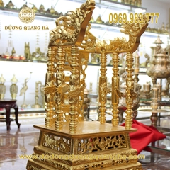 Ngai Thờ Bằng Đồng Dát Vàng Cao 81cm