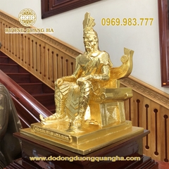 Tượng Đồng Vua Hùng Vương Dát Vàng 9999