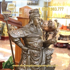 Tượng Quan Vân Trường Khảm Bạc