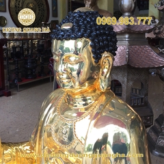 Tượng Tam thế Phật cao 1m1 mạ vàng 24k