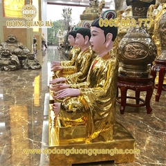 Tượng Phật Tam Toàn Thánh Mẫu Cao 81cm Mạ Vàng