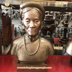 Tượng Truyền Thần Bán Thân Đồng Đỏ Cao 50cm