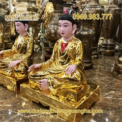 Tượng Phật Tam Toàn Thánh Mẫu Cao 81cm Mạ Vàng