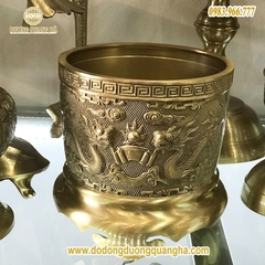 Bát Hương Đồng Vàng Mạ Mộc