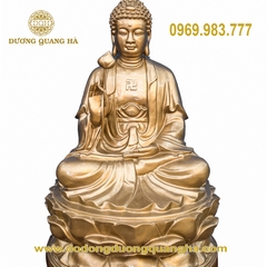 Tượng Phật Thích Ca Cầm Sen Đồng Đỏ