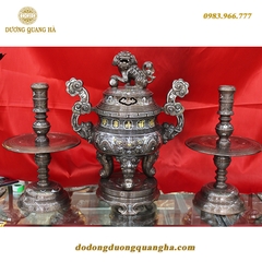 Đỉnh Tam Sự Ngũ Sắc Khảm 5 Chữ Vàng