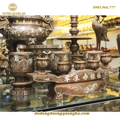 Đỉnh Ngũ Sự Ngũ Sắc Khảm 5 Chữ Vàng