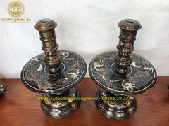 Bộ ngũ sự khảm ngũ sắc cao 45cm