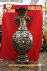 Lọ Hoa Củ Tỏi Khảm 1 Chữ Vàng