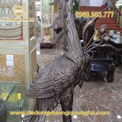 Hạc Thờ Đồng Đỏ Cánh Tiên Cao 1,92m