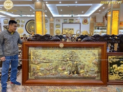TRANH BÁCH HẠC QUẦN TÙNG THIẾP VÀNG