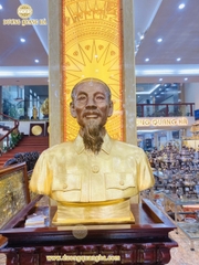 TƯỢNG BÁC HỒ BÁN THÂN DÁT VÀNG