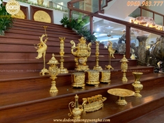 BỘ ĐỒ THỜ NGŨ SỰ MẠ VÀNG ĐẦY ĐỦ PHỤ KIỆN