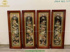 TRANH TỨ QUÝ ĐỒNG VÀNG MẠ TAM KHÍ