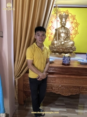 TƯỢNG PHẬT NGÀI ĐỊA TẠNG CAO 1M5 ĐỒNG ĐỎ
