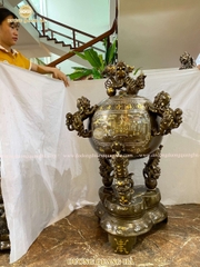 ĐỈNH CẦU KHẢM TAM KHÍ ĐIỂM DÁT VÀNG