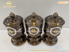 BỘ ĐÀI THỜ CHẤT LIỆU ĐỒNG ĐỎ KHẢM NGŨ SẮC