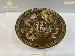 Mâm Bồng Đồng Đỏ Khảm Tam Khí