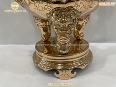 ĐỈNH ĐỒNG THỜ CÚNG CAO 50CM ĐỒNG ĐỎ MỘC HOA SÒI