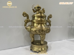ĐỈNH ĐỒNG THỜ CÚNG CAO 50CM ĐÚC RỒNG NỔI SẮC NÉT