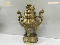 ĐỈNH ĐỒNG THỜ CÚNG CAO 50CM ĐÚC RỒNG NỔI SẮC NÉT