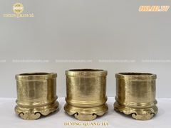 BÁT HƯƠNG ĐÚC THỦ CÔNG ĐỒNG VÀNG CATTUT HOA VĂN RỒNG