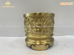 BÁT HƯƠNG ĐÚC THỦ CÔNG ĐỒNG VÀNG CATTUT HOA VĂN RỒNG
