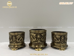 BỘ 3 BÁT HƯƠNG ĐỒNG VÀNG HUN