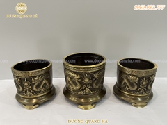 BỘ 3 BÁT HƯƠNG ĐỒNG VÀNG HUN