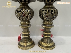 ĐÈN THỜ RỒNG PHƯỢNG ĐỒNG VÀNG
