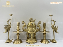 BỘ NGŨ SỰ CAO 50cm BẰNG ĐỒNG VÀNG SẮC NÉT TINH XẢO