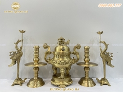 BỘ NGŨ SỰ CAO 50cm BẰNG ĐỒNG VÀNG SẮC NÉT TINH XẢO