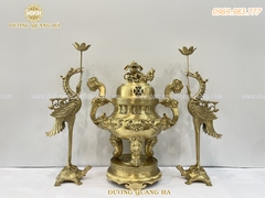 BỘ TAM SỰ CAO 50cm CHẤT LIỆU ĐỒNG VÀNG TINH XẢO, SẮC NÉT