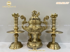 BỘ TAM SỰ CAO 50cm CHẤT LIỆU ĐỒNG VÀNG TINH XẢO, SẮC NÉT