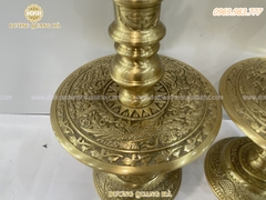 ĐÔI CHÂN NẾN CAO 50cm BẰNG ĐỒNG VÀNG MỘC