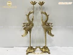 CẶP HẠC THỜ 50CM CHẤT LIỆU ĐỒNG VÀNG