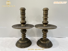NẾN THỜ CHẠM RỒNG PHƯỢNG ĐỒNG VÀNG HUN GIẢ CỔ