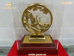 ĐÔI CHIM CÔNG PHU THÊ VIÊN MÃN MẠ VÀNG 24K CAO CẤP