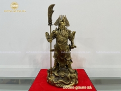 TƯỢNG QUAN CÔNG 5 CỜ BẰNG ĐỒNG VÀNG TỈ MỈ CHI TIẾT