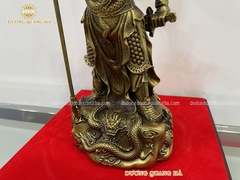 TƯỢNG QUAN CÔNG 5 CỜ BẰNG ĐỒNG VÀNG TỈ MỈ CHI TIẾT