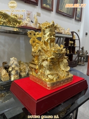 Tượng đồng Thần Tài thiếp vàng 9999