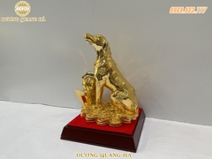 Linh Vật Chó Phong Thủy mạ vàng