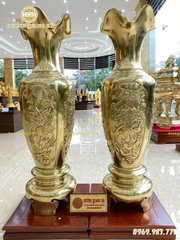 ĐÔI LỌ LỤC BÌNH TỨ QUÝ ĐỒNG VÀNG CATTUT