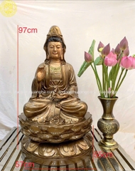 Tượng Phật Quan Âm bằng Đồng Đỏ