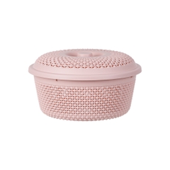 rổ nắp tròn chấm bi hokori 3268