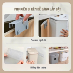 thùng rác treo tường megahome 9L