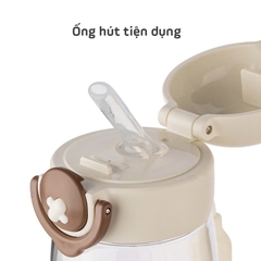 BÌNH NƯỚC TRẺ EM PANDA 480ML HOKORI 0080