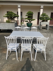 Bàn nhựa chữ nhật 80x1m4 chân liền – Bền đẹp, tiện lợi cho mọi không gian