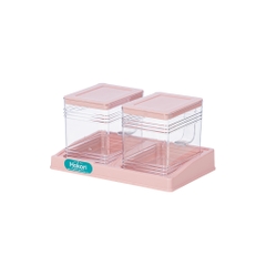 LỌ GIA VỊ VUÔNG BỘ 2 HOKORI 2940