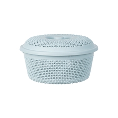rổ nắp tròn chấm bi hokori 3268
